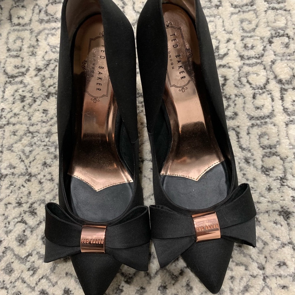Ted Baker London Black Bow Shoes